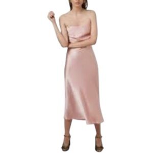 NWOT GINIA Ready To Wear Pink Dress 100% Silk Size S